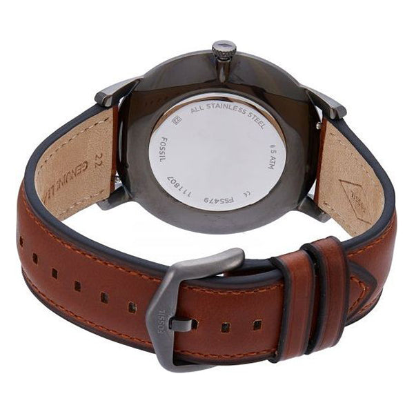  Shop Authentic Fossil The Minimalist 3H Grey Dial Brown Leather Strap Watch for Men - FS5479 - Luxxuri