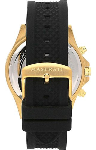  Shop Authentic Maserati SFIDA Chronograph Black Dial Rubber Strap Watch For Men - R8871640001 - Luxxuri
