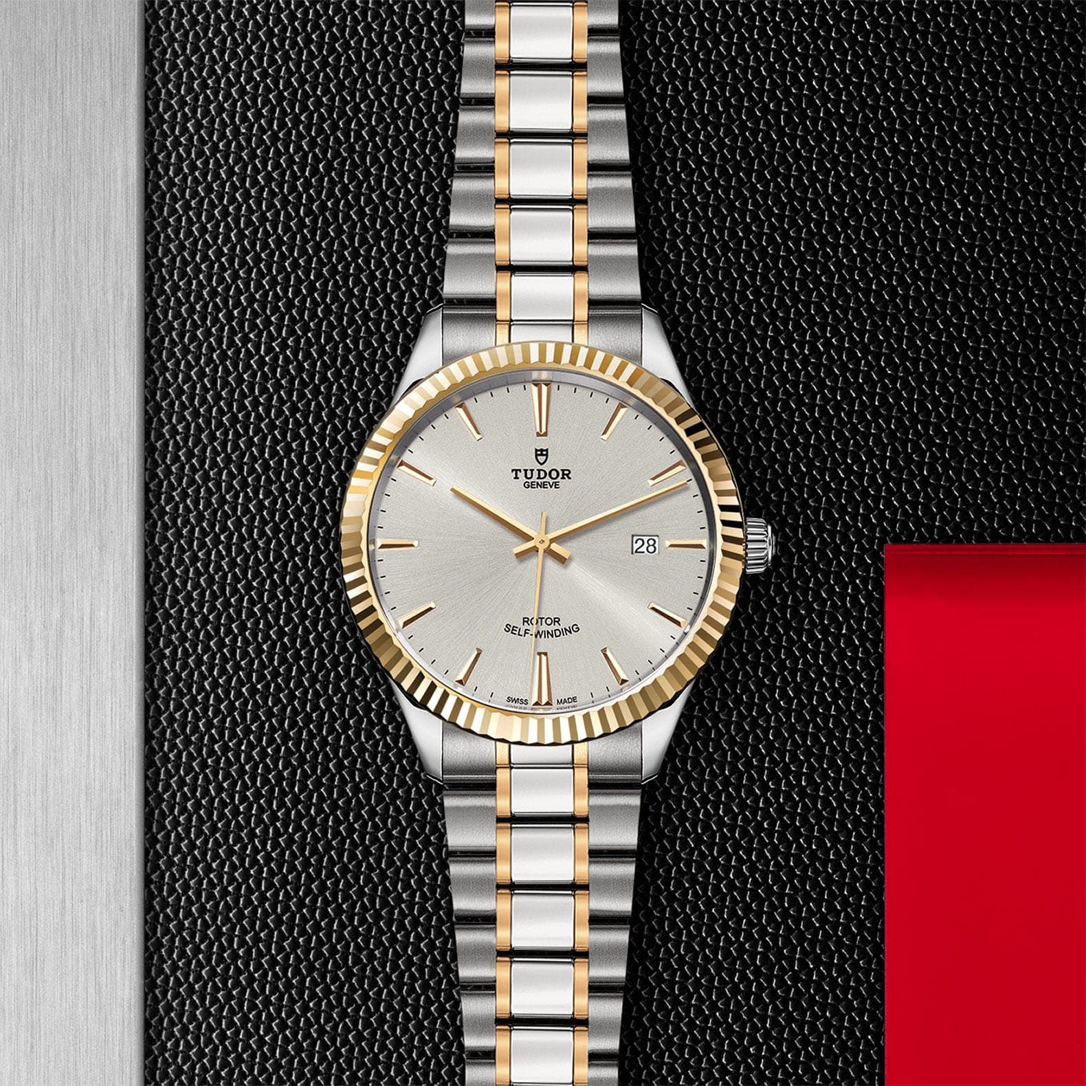  Shop Authentic Tudor Style Automatic Silver Dial Two Tone Steel Strap Watch for Men - M12713-0003 - Luxxuri