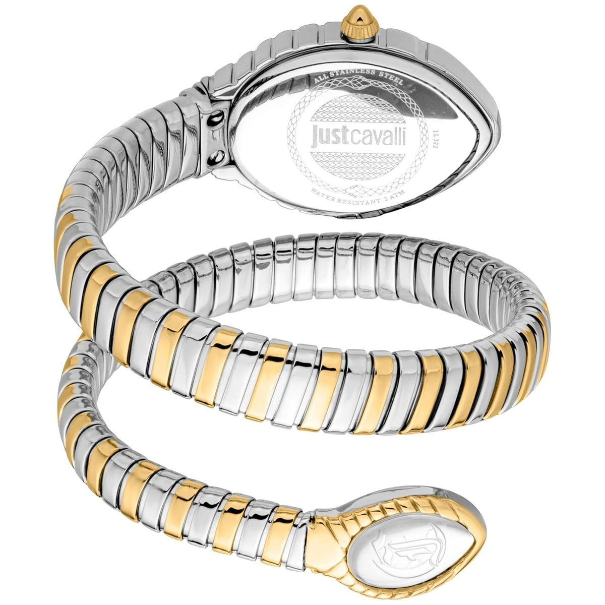 Just Cavalli Specchio Silver Dial Two Tone Steel Strap Watch for Women - JC1L322M0055