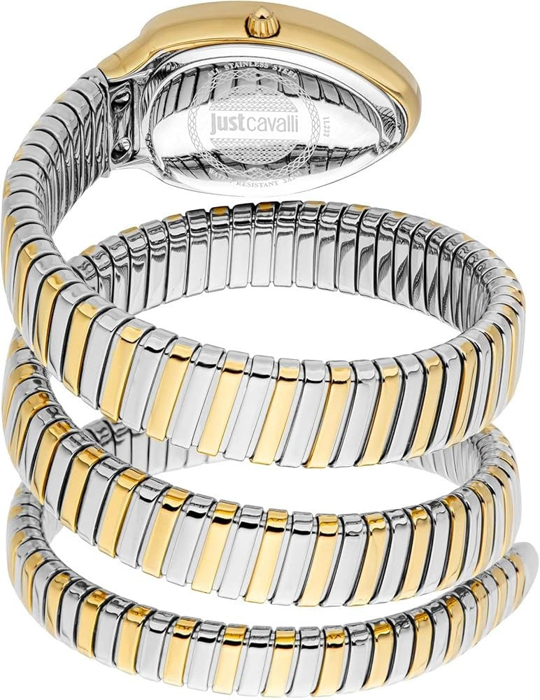 Just Cavalli Cosenza Silver Dial Two Tone Steel Strap Watch for Women - JC1L232M0055