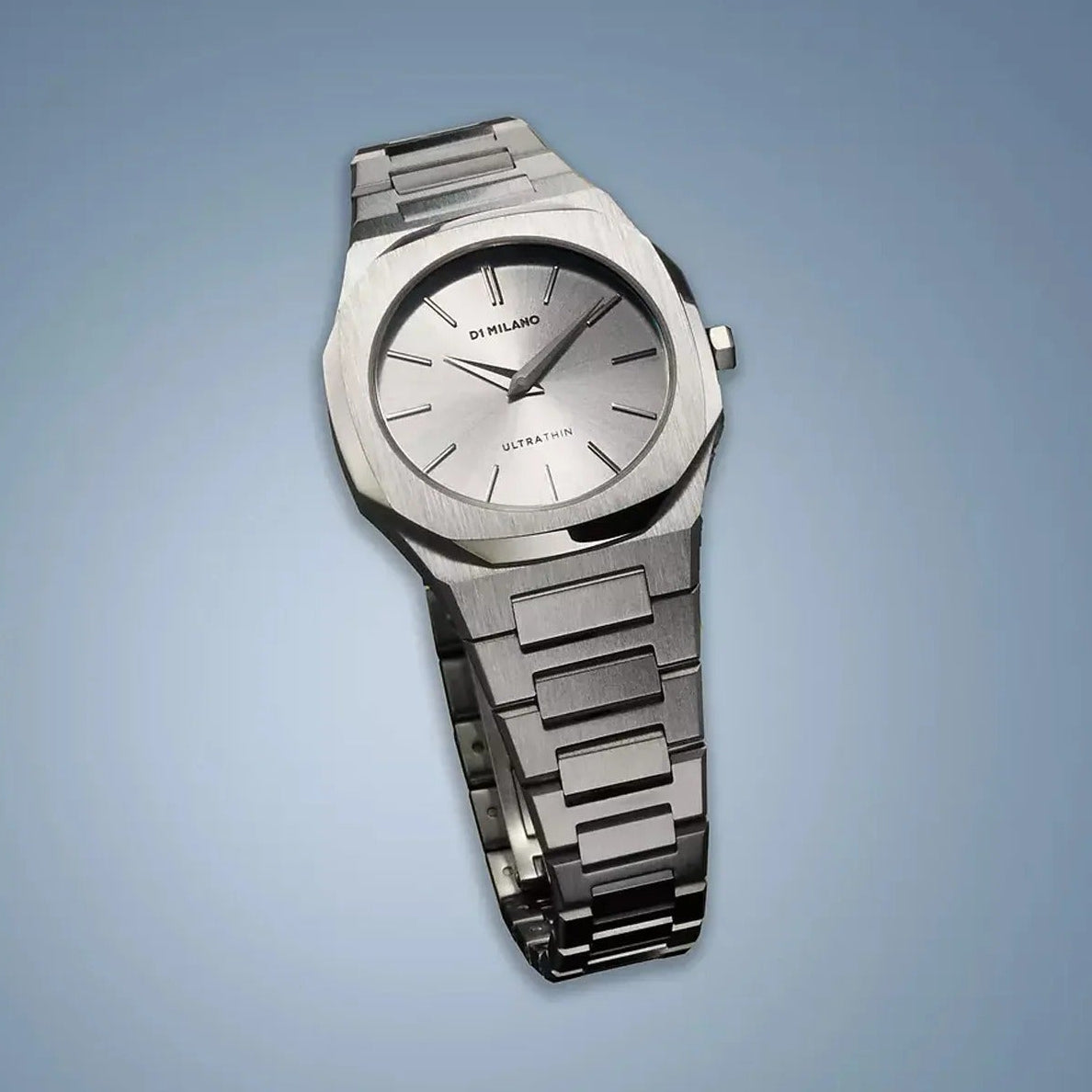 D1 Milano Ultra Thin Silver Dial Silver Steel Strap Watch for Women - D1-UTBL30