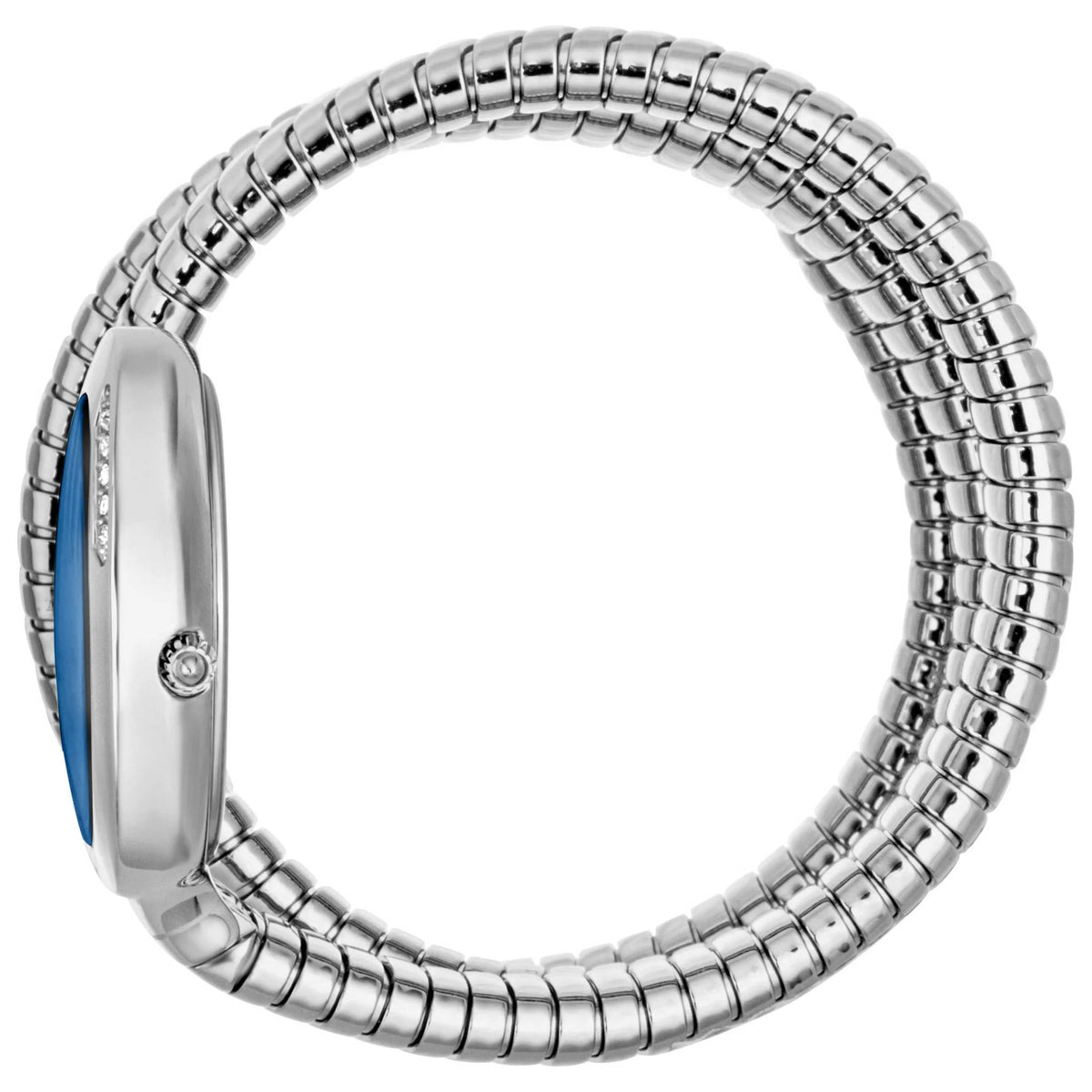 Just Cavalli Glam Evo 5 Blue Dial Silver Steel Strap Watch for Women - JC1L228M0025