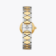 Tory Burch Reva Gold Dial Two Tone Steel Strap Watch for Women - TBW4016