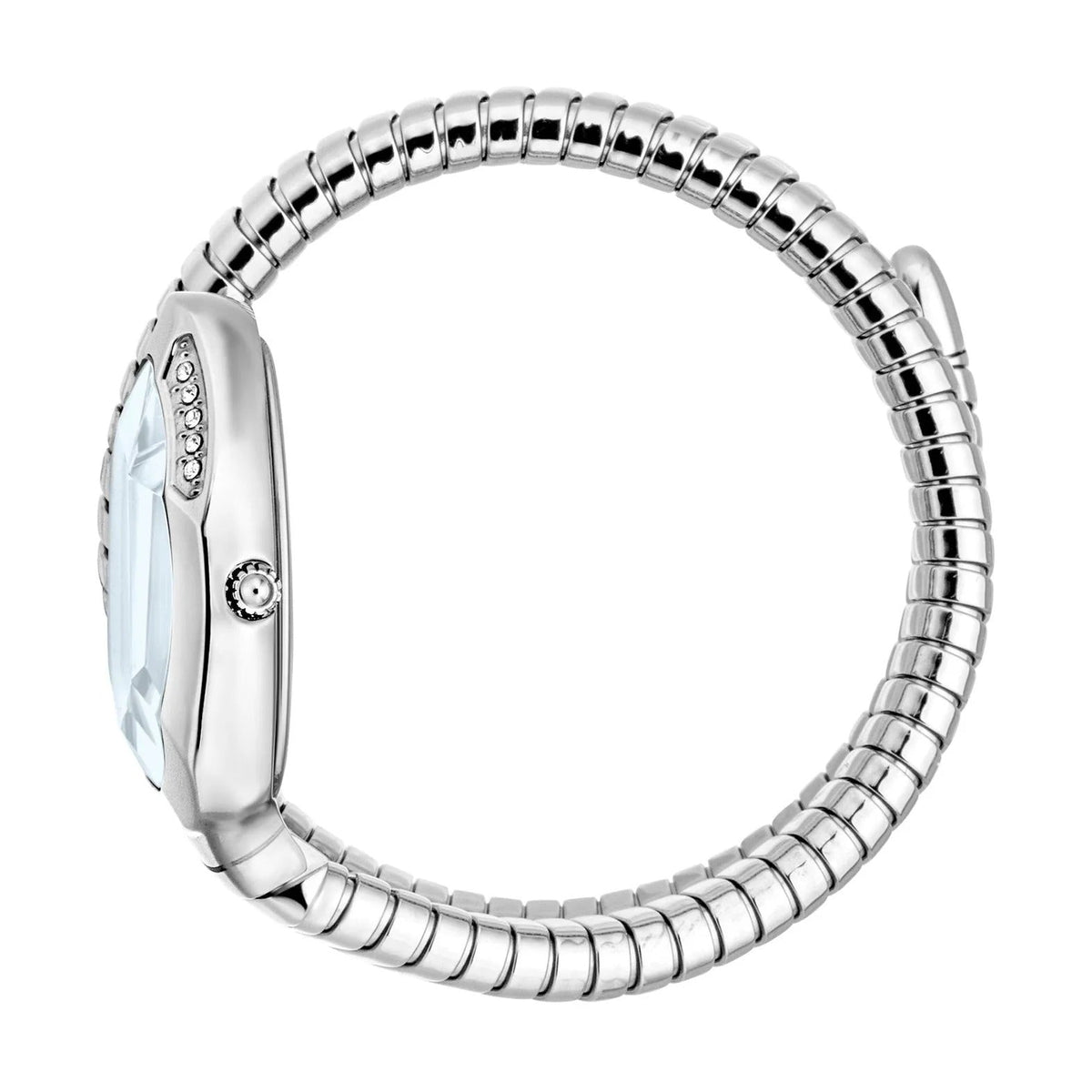 Just Cavalli Serpente Metallica Blue Dial Silver Steel Strap Watch for Women - JC1L223M0015
