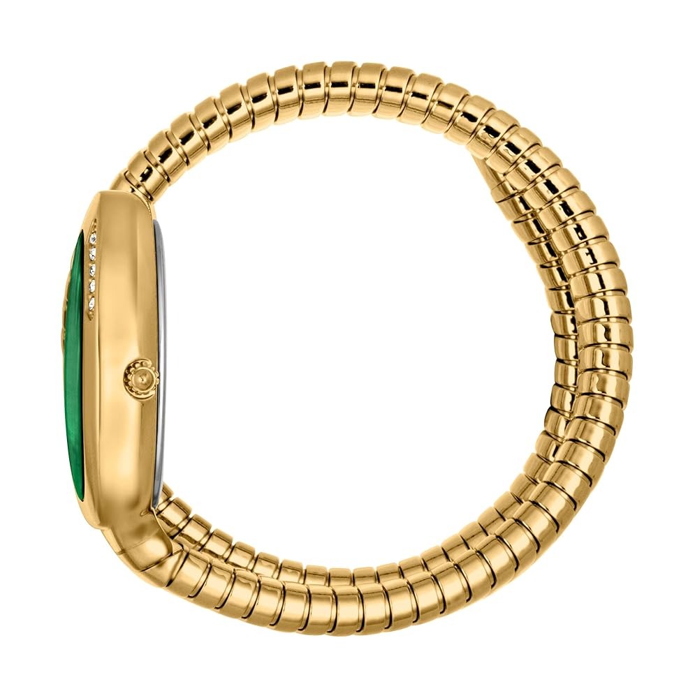 Just Cavalli Glam Evo 4 Green Dial Gold Steel Strap Watch for Women - JC1L229M0035