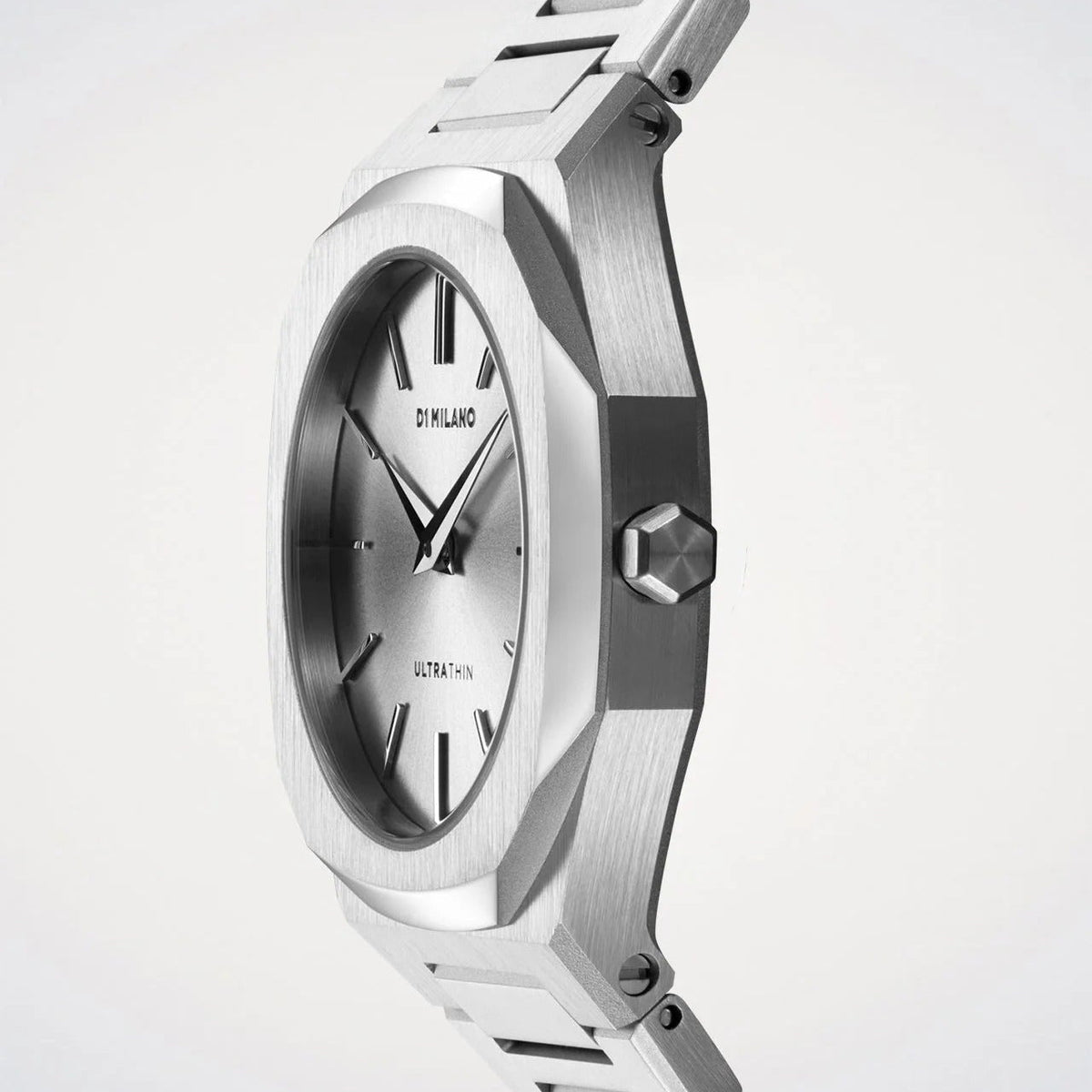 D1 Milano Ultra Thin Silver Dial Silver Steel Strap Watch for Women - D1-UTBL30
