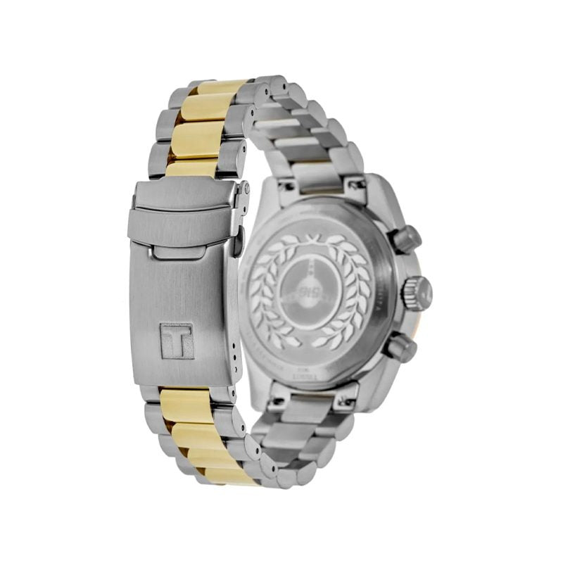 Tissot PR516 Chronograph Black Dial Two Tone Steel Strap Watch for Men - T149.417.22.051.00