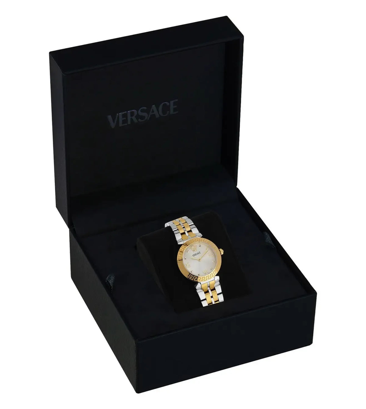 Shop Authentic Versace Daphnis White Dial Two Tone Steel Strap Watch for Women - VEOCA0324 - Luxxuri