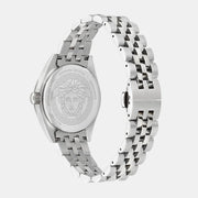  Shop Authentic Versace V-Code Analog Blue Dial Silver Steel Strap Watch for Women - VE8I00324 - Luxxuri