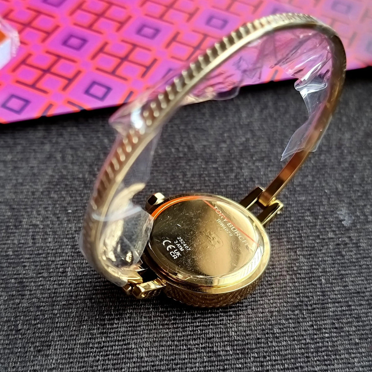 Tory Burch Riva Gold Dial Gold Steel Strap Watch for Women - TBW4029