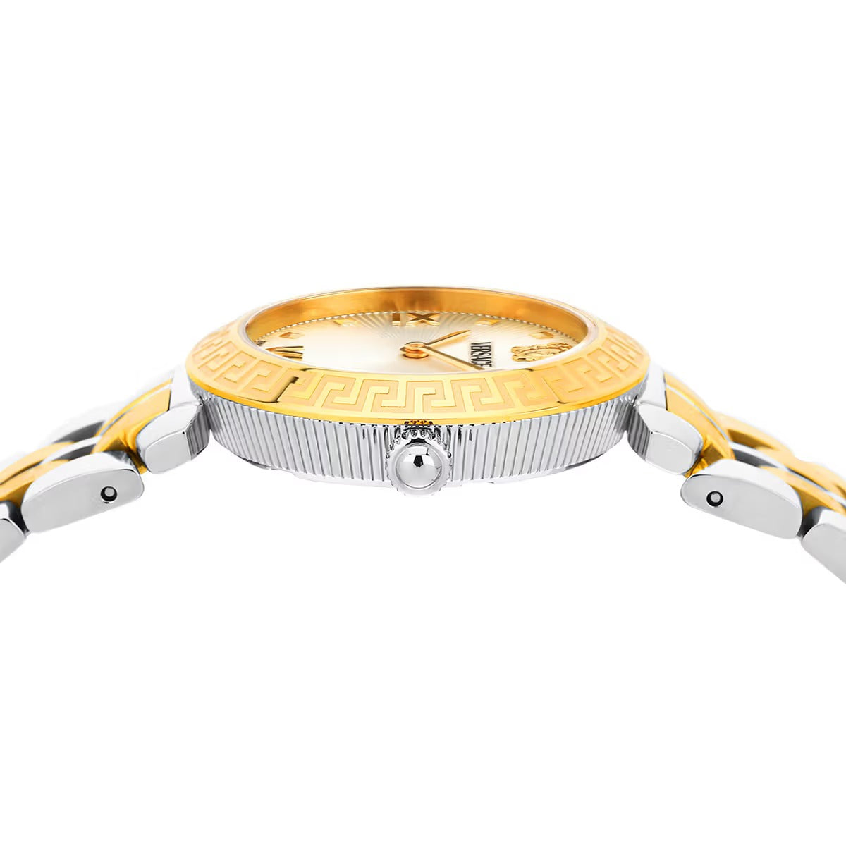  Shop Authentic Versace Daphnis White Dial Two Tone Steel Strap Watch for Women - VEOCA0324 - Luxxuri