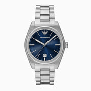  Shop Authentic Emporio Armani Frederico Analog Blue Dial Silver Steel Strap Watch for Men - AR11620 - Luxxuri
