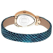 Just Cavalli Diversa Snake Blue Dial Blue Leather Strap Watch for Women - JC1L321L0055