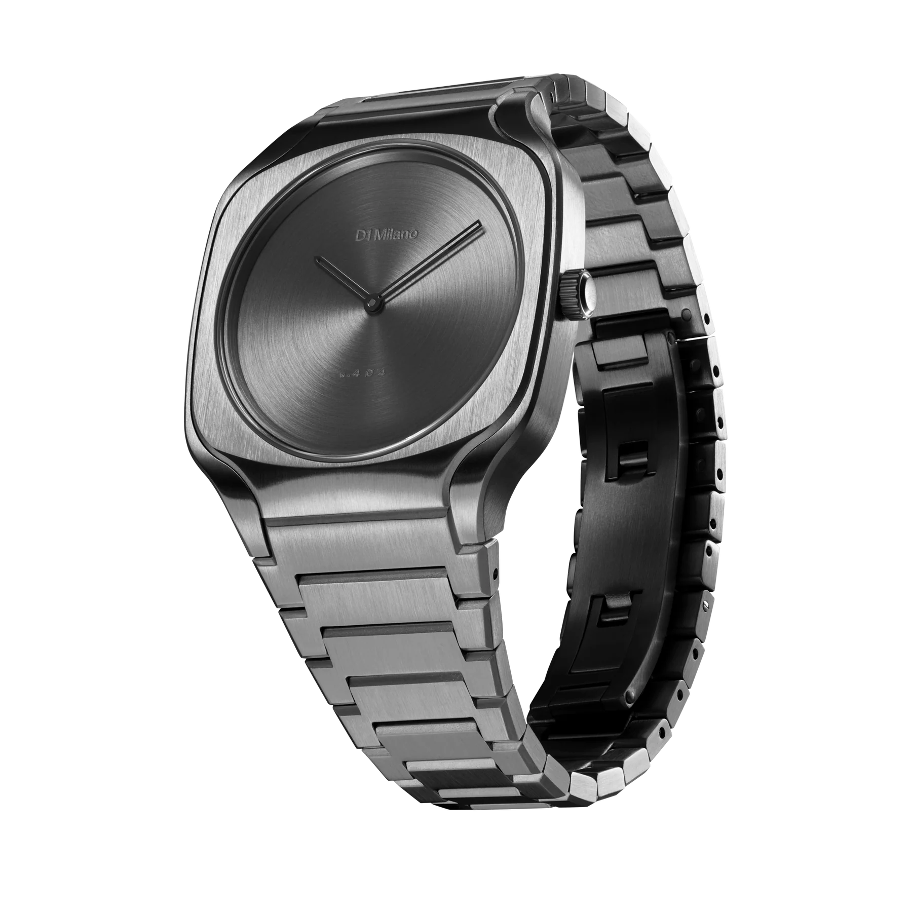 D1 Milano Square Gray Dial Grey Steel Strap Watch for Men - D1-SQBJ11