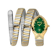 Just Cavalli Classico Lungo Green Dial Two Tone Steel Strap Watch for Women - JC1L248M0065