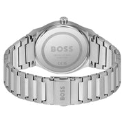 Hugo Boss Candor Green Dial Silver Steel Strap Watch for Men - 1514079