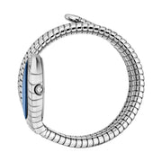 Just Cavalli Classico Lungo Blue Dial Silver Steel Strap Watch for Women - JC1L248M0015