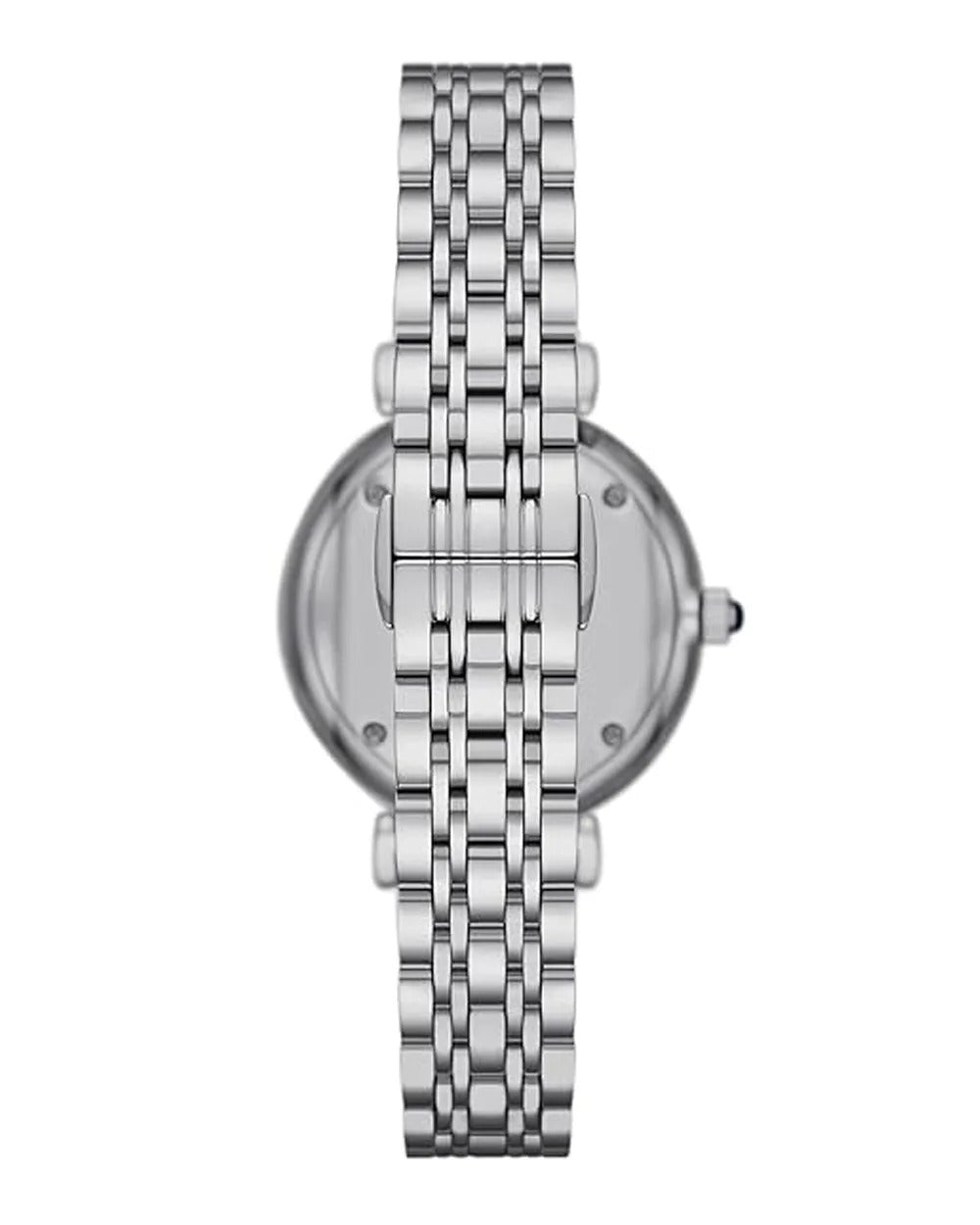 Emporio Armani Gianni T-Bar Blue Dial Silver Steel Strap Watch for Women - AR11627