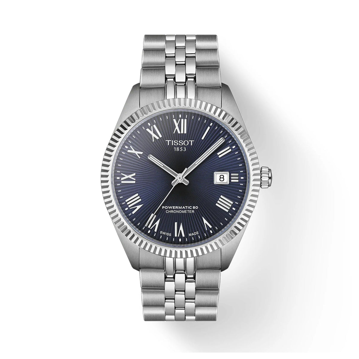 Tissot Ballade Powermatic 80 COSC Blue Dial Silver Steel Strap Watch for Men - T156.408.11.043.00