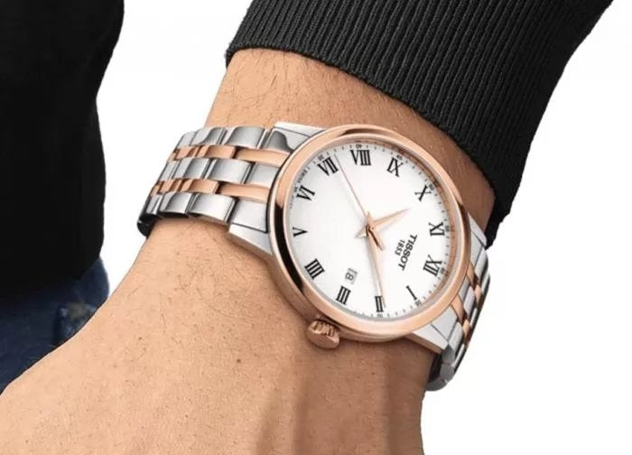 Tissot T Classic Dream Quartz White Dial Two Tone Steel Strap Watch for Men - T129.410.22.013.00
