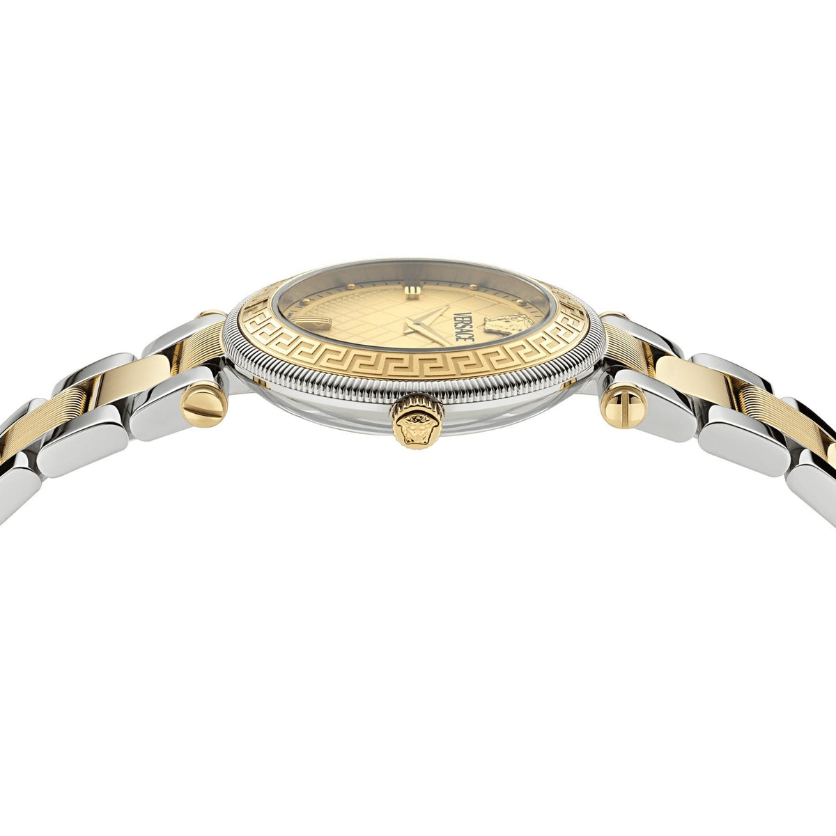 Shop Authentic Versace Reve Analog Gold Dial Two Tone Steel Strap Watch for Women - VE8B00324 - Luxxuri