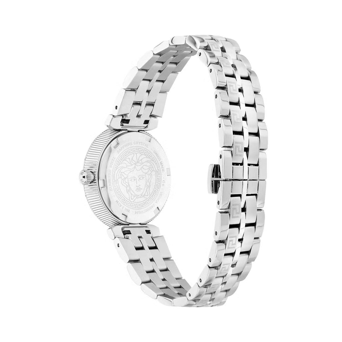  Shop Authentic Versace Daphnis Analog Blue Dial Silver Steel Strap Watch for Women - VEOCA0124 - Luxxuri