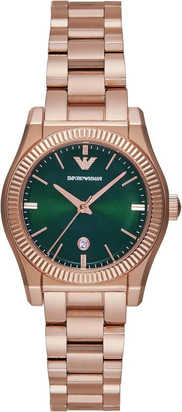  Shop Authentic Emporio Armani Federica Analog Green Dial Rose Gold Steel Strap Watch for Women - AR11639 - Luxxuri
