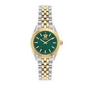  Shop Authentic Versace V-Code Analog Green Dial Two Tone Steel Strap Watch for Women - VE8I00424 - Luxxuri