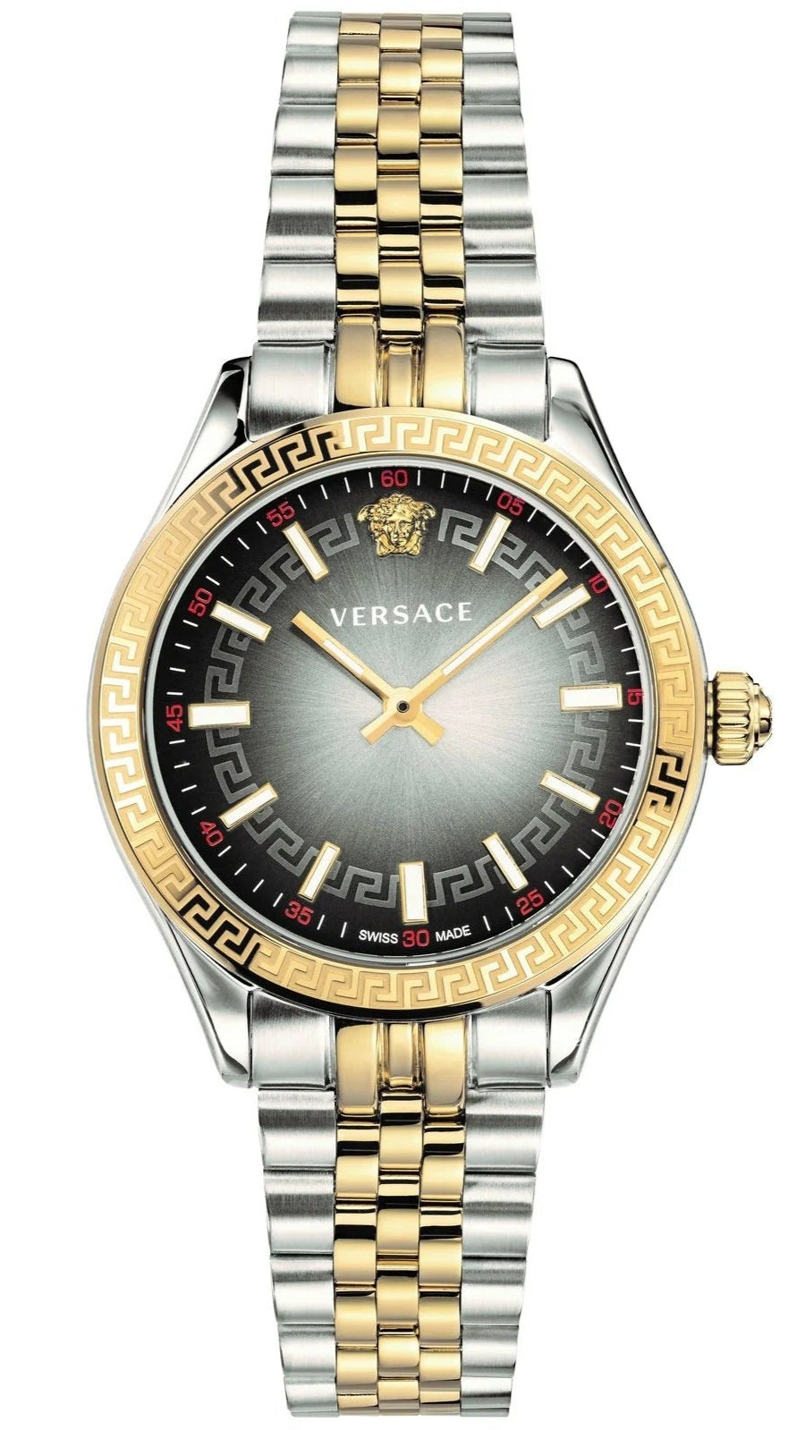  Shop Authentic Versace Hellenyium Grey Dial Two Tone Steel Strap Watch for Women - VEHU00520 - Luxxuri