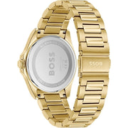 Hugo Boss Strike Blue Dial Gold Steel Strap Watch for Men - 1514172