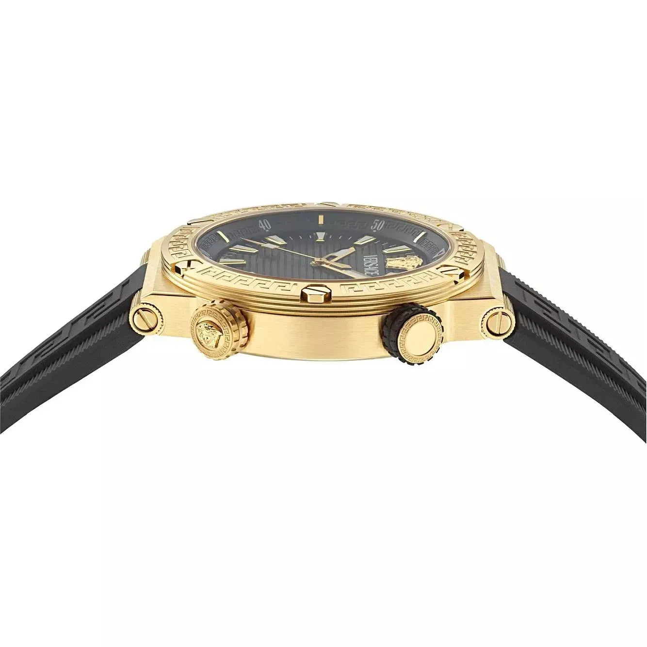  Shop Authentic Versace Greca Logo Diver Quartz Black Dial Black Rubber Strap Watch for Men - VE8G00324 - Luxxuri