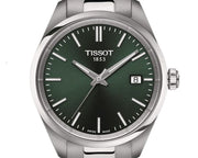 Tissot PR 100 Quartz Green Dial Silver Steel Strap Watch for Women - T150.210.11.091.00
