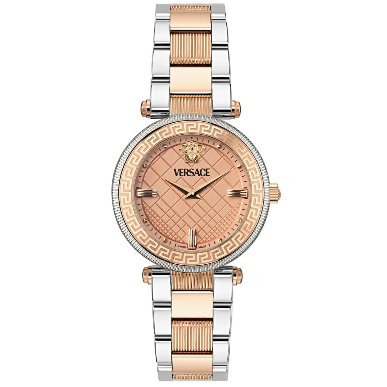  Shop Authentic Versace Reve Analog Rose Gold Dial Two Tone Steel Strap Watch for Women - VE8B00424 - Luxxuri