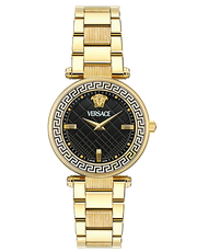  Shop Authentic Versace Reve Analog Black Dial Gold Steel Strap Watch for Women - VE8B00624 - Luxxuri