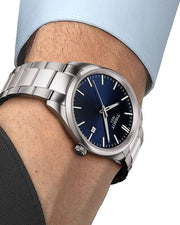 Tissot PR 100 Blue Dial Silver Steel Strap Watch for Men - T150.410.11.041.00