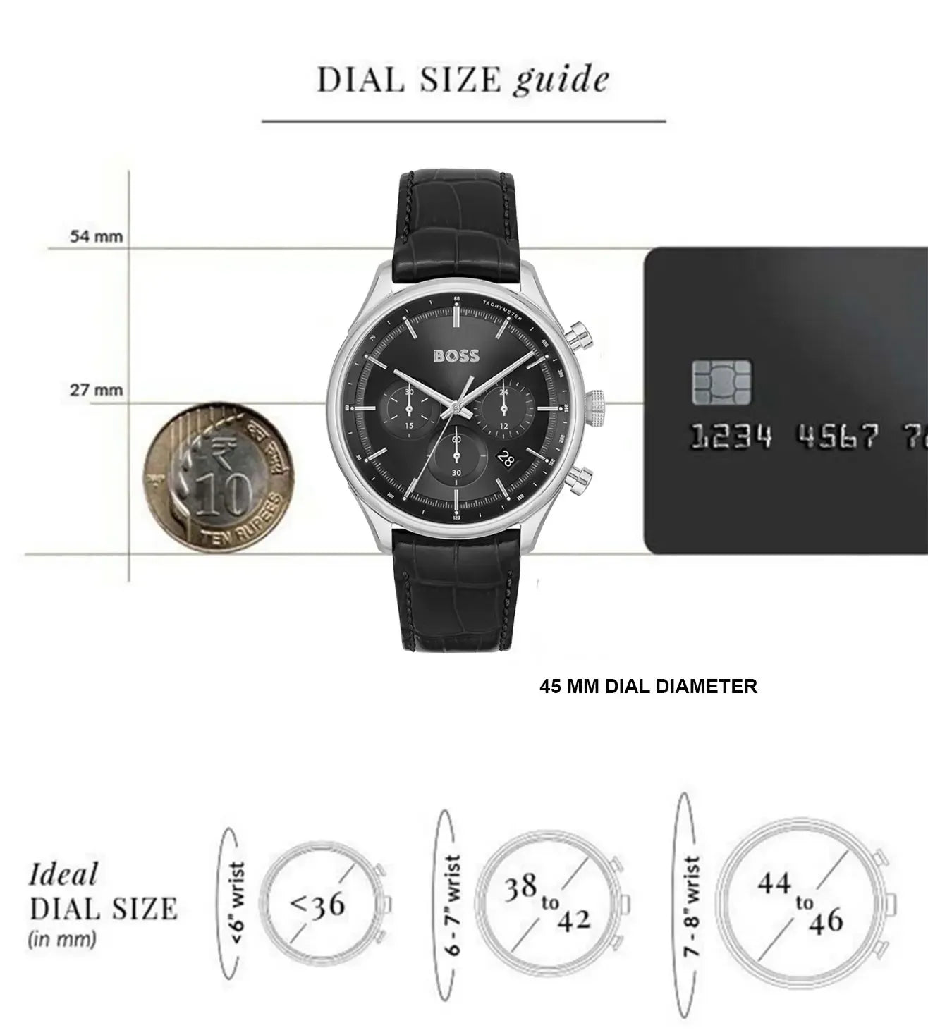  Shop Authentic Hugo Boss Gregor Chronograph Black Dial Black Leather Strap Watch for Men - 1514049 - Luxxuri
