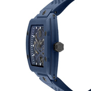 Philipp Plein The SKeleton Blue Dial Blue Silicone Strap Watch for Men - PWVBA0323
