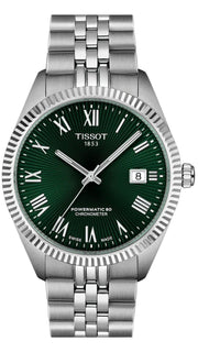 Tissot Ballade Powermatic 80 COSC Green Dial Silver Steel Strap Watch for Men - T156.408.11.093.00
