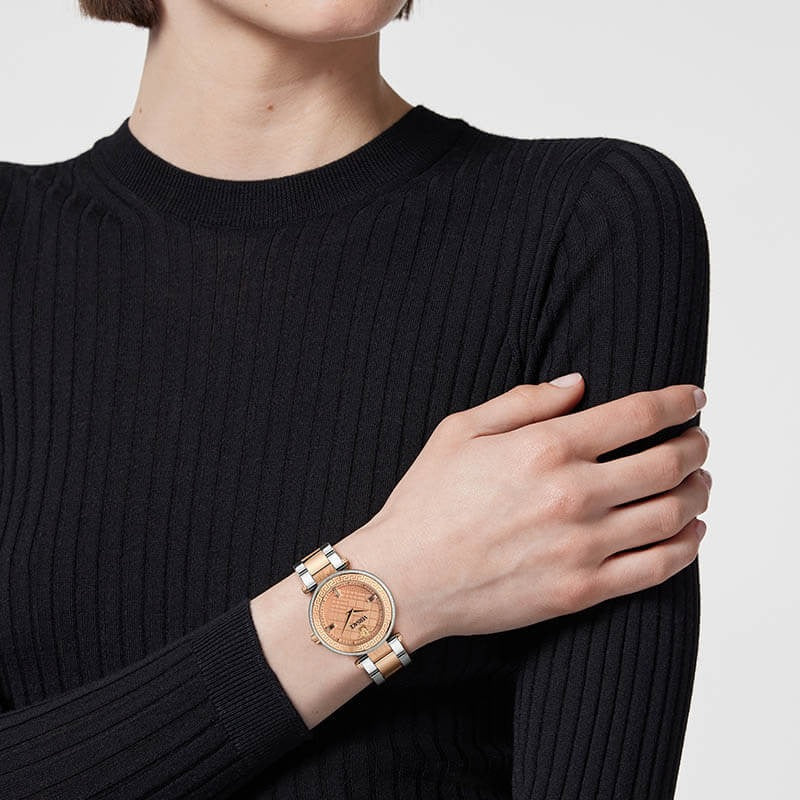  Shop Authentic Versace Reve Analog Rose Gold Dial Two Tone Steel Strap Watch for Women - VE8B00424 - Luxxuri