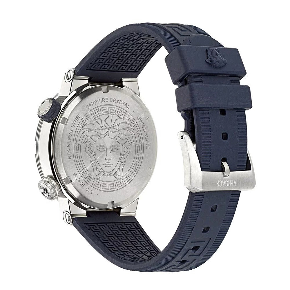  Shop Authentic Versace Greca Diver Quartz Blue Dial Blue Rubber Strap Watch for Men - VE8G00124 - Luxxuri