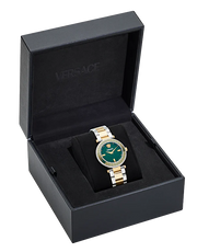  Shop Authentic Versace Reve Analog Green Dial Two Tone Steel Strap Watch for Women - VE8B00524 - Luxxuri