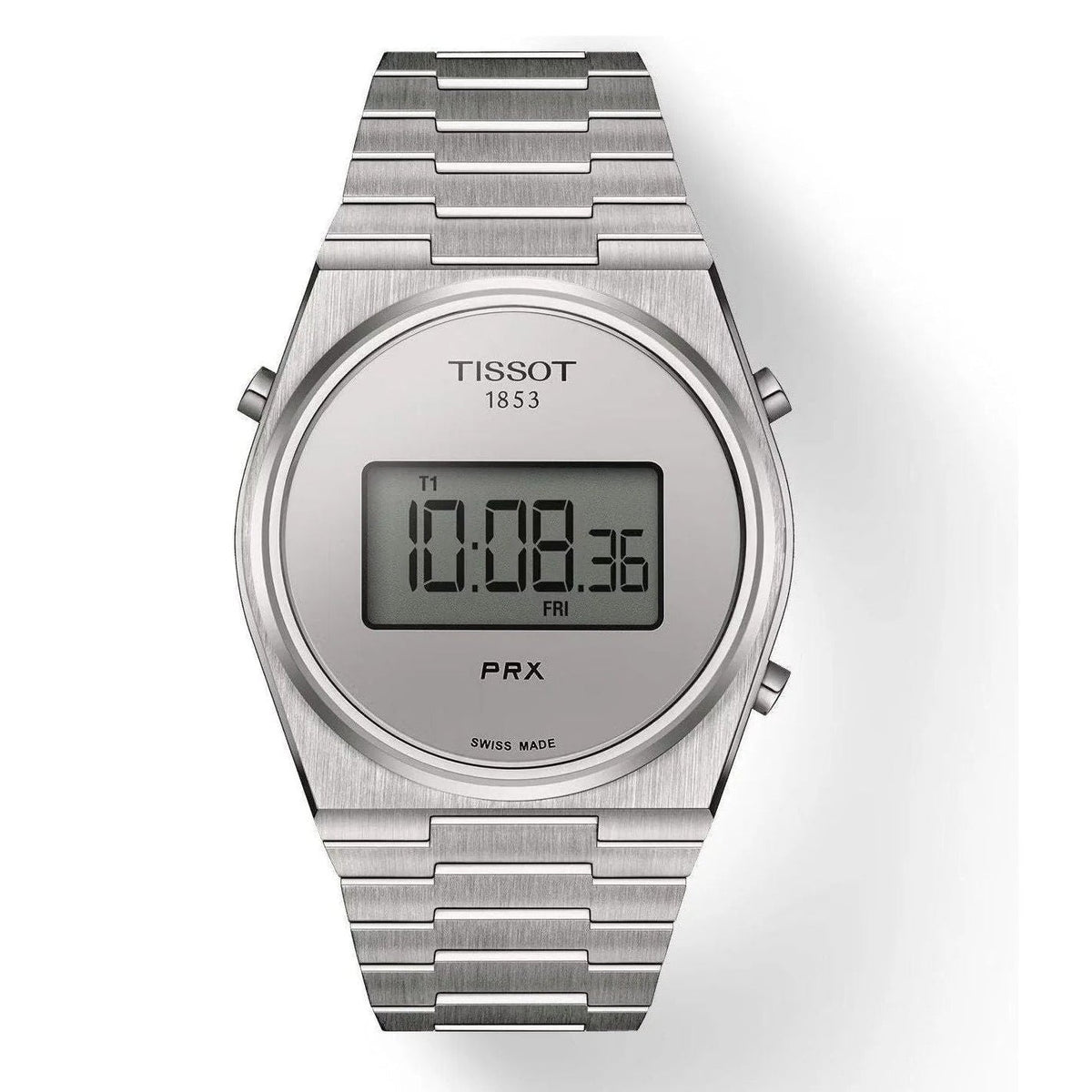 Tissot Digital Quartz Silver Dial Silver Steel Strap Watch for Men - T137.463.11.030.00