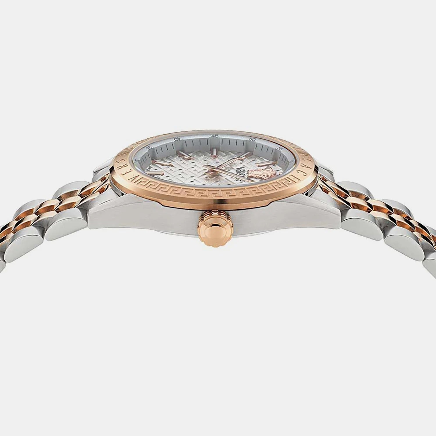  Shop Authentic Versace V-Code Analog White Dial Two Tone Steel Strap Watch for Women - VE8I00624 - Luxxuri