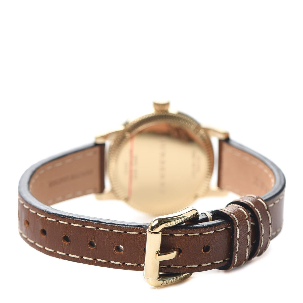  Shop Authentic Burberry The Utilitarian White Dial Brown Leather Strap Watch for Women - BU7865 - Luxxuri