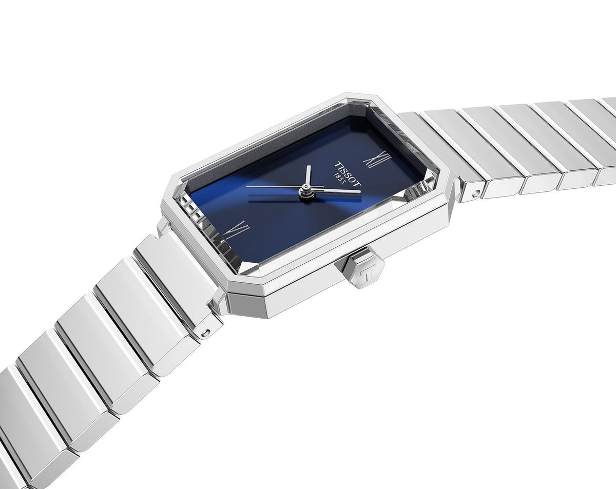Tissot SRV Blue Dial Silver Steel Strap Watch for Women - T160.110.11.043.00