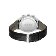  Shop Authentic Hugo Boss Gregor Chronograph Black Dial Black Leather Strap Watch for Men - 1514049 - Luxxuri