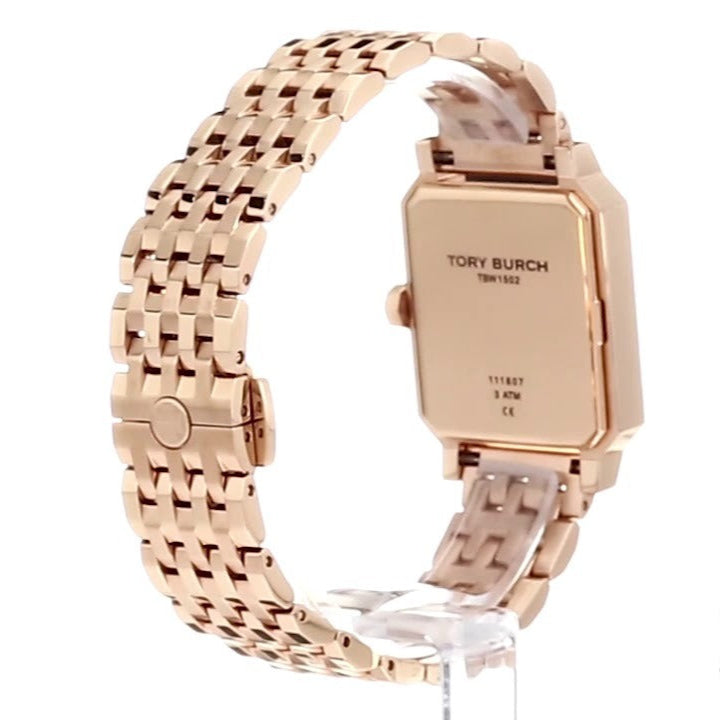 Tory Burch Robinson White Dial Rose Gold Steel Strap Watch for Women - TBW1502