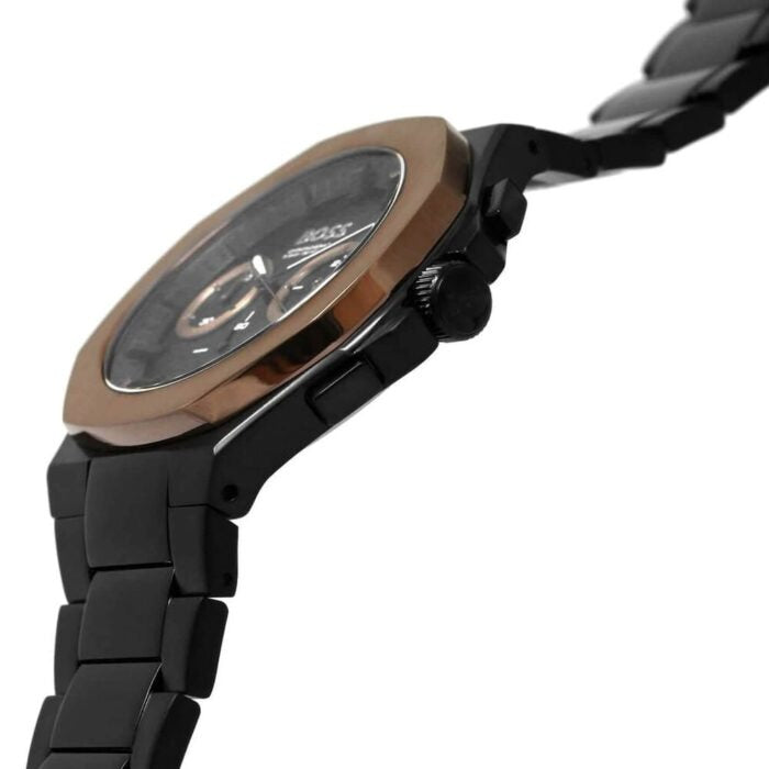  Shop Authentic Hugo Boss Taper Chronograph Black Dial Black Steel Strap Watch for Men - 1514090 - Luxxuri