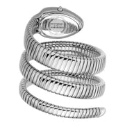 Just Cavalli Serpente Metallica Black Dial Silver Steel Strap Watch for Women - JC1L208M0025